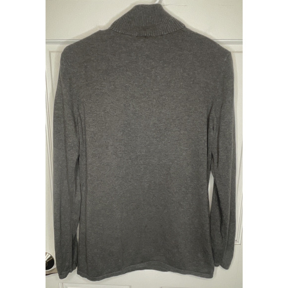 Harley Davidson Women's 1/4 Zip Gray Sweater Sz XL Cotton Motorcycles Logo Biker - Picture 8 of 12